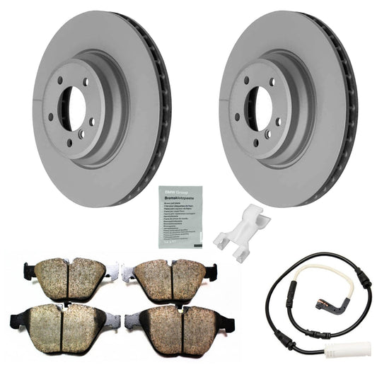 KIT-070224-479 2-Wheel Set Front Brake Disc and Pad Kit, 348 mm, Includes (1) Brake Pad Set, (2) Brake Pad Sensor, (1) Brake Anti Squeal Paste and (2) Brake Disc
