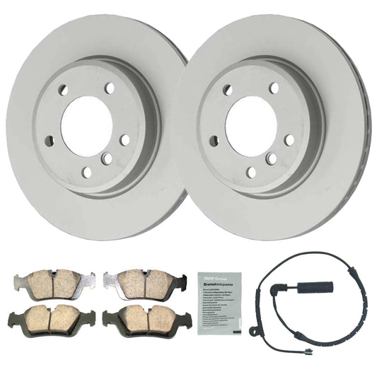 KIT-070224-485 2-Wheel Set Front Brake Disc and Pad Kit, 300 mm, Includes (1) Brake Pad Set, (1) Brake Anti Squeal Paste, (1) Brake Pad Sensor and (2) Brake Disc
