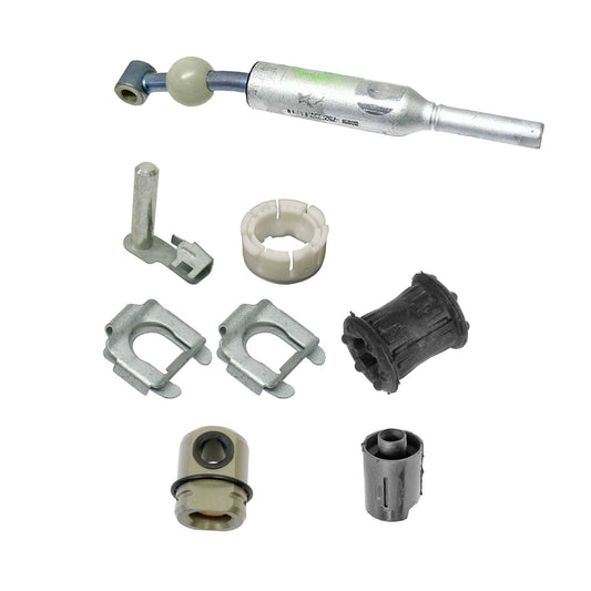 KIT-070224-601 8-Piece Kit Shift Lever Includes (1) Shifter Mounting Plate Pin, (1) Alternator Bracket Bushing, (1) Lever, (2) Rod Circlip, (1) Shifter Lever Ball Joint, (1) Shifter Bushing and (1) Lever Bushing