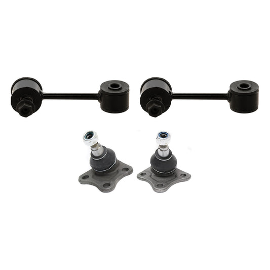 4-Piece Kit Front, Driver and Passenger Side, Lower Sway Bar Link, Includes (2) Ball Joint and (2) Sway Bar Link