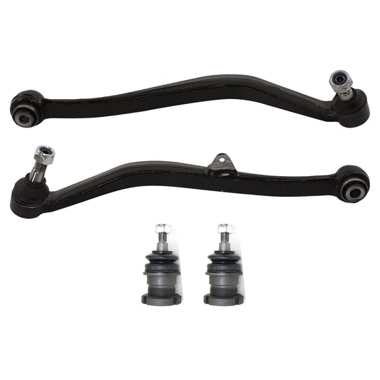 4-Piece Kit Front and Rear, Driver and Passenger Side, Lower, Rearward Control Arm, includes (2) Ball Joint and (2) Control Arm