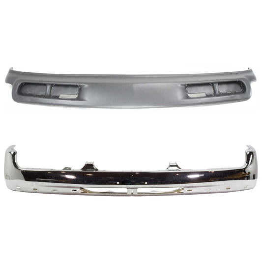 2-Piece Kit, Front Bumper, Chrome, Includes (1) Bumper and (1) Valance