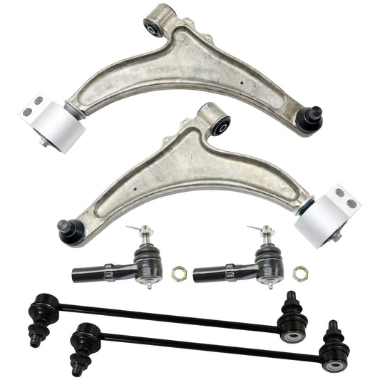 6-Piece Kit Front Suspension Kit, Includes (2) Control Arm, (2) Sway Bar Link, and (2) Tie Rod End
