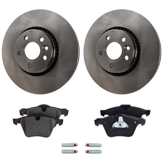 2-Wheel Set Front Brake Disc and Pad Kit, Plain Surface 315.98 mm, Includes (2) Brake Disc and (1) Brake Pad Set