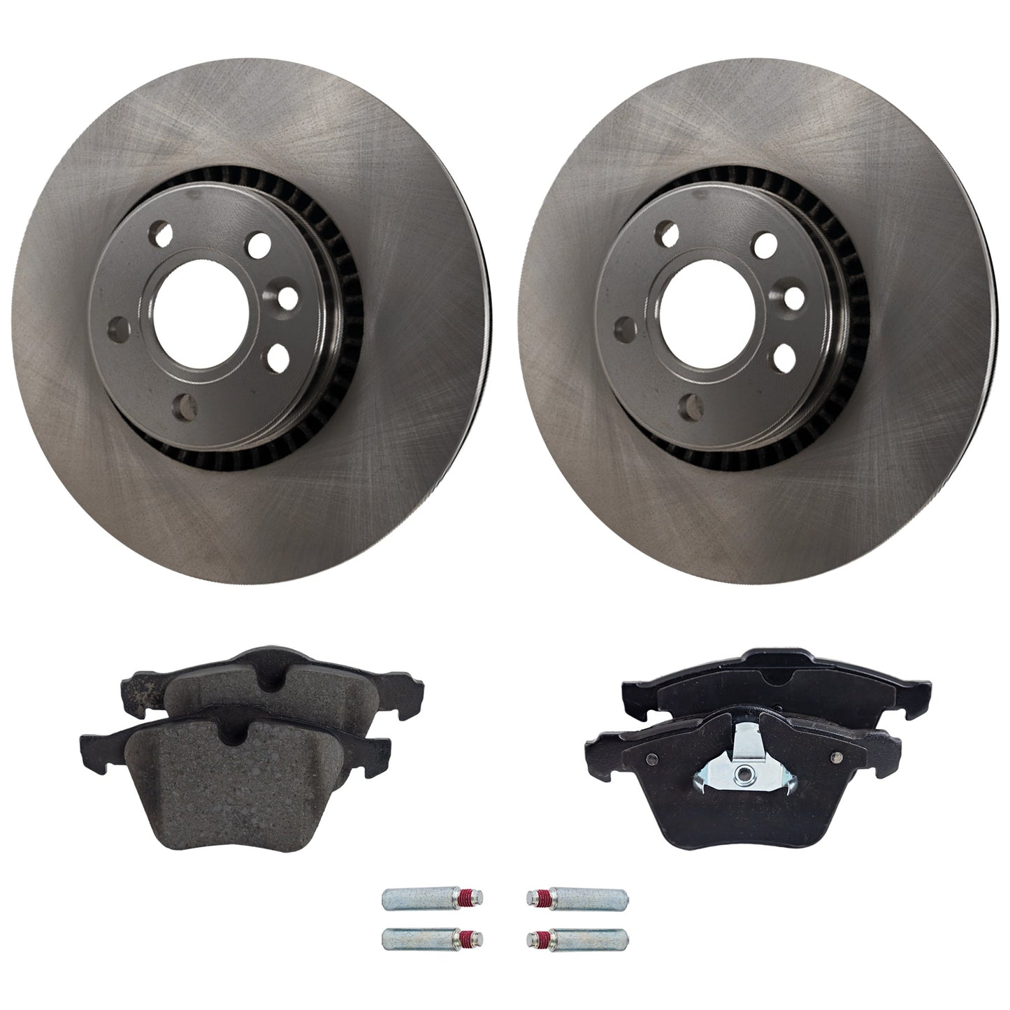 2-Wheel Set Front Brake Disc and Pad Kit, Plain Surface 315.98 mm, Includes (2) Brake Disc and (1) Brake Pad Set