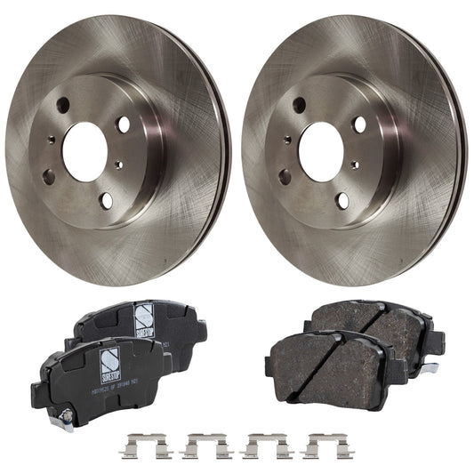 2-Wheel Set Brake Disc and Pad Kit, Plain Surface 255.02 mm, Includes (2) Brake Disc and (1) Brake Pad Set