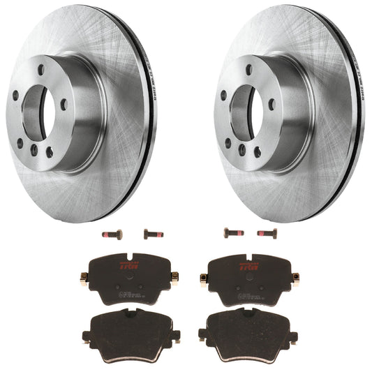 KIT-070624-231 2-Wheel Set Front Brake Disc and Pad Kit, Plain Surface 5 Lugs 311.91 mm Ceramic, Includes (1) Brake Pad Set and (2) Brake Disc
