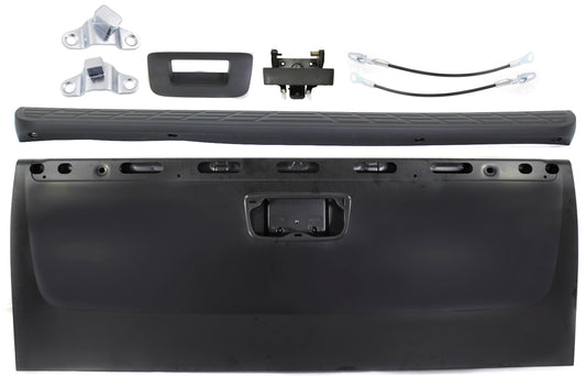 7-Piece Kit Primed Tailgate, Includes (2) Tailgate Handle, (1) Tailgate, (1) Tailgate Molding, (2) Tailgate Cable and (1) Tailgate Hinge
