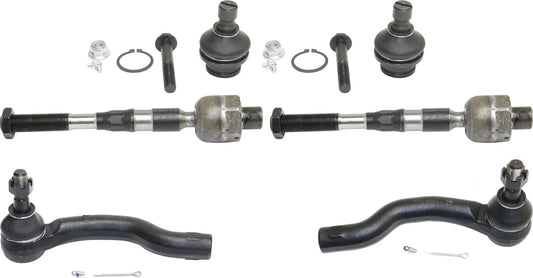 6-Piece Kit Front, Driver and Passenger Side Suspension Kit, Includes (4) Tie Rod End and (2) Ball Joint