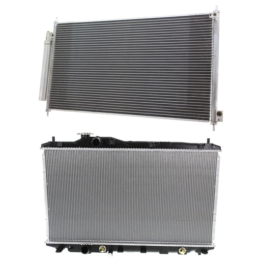 2-Piece Kit A/C Condenser, includes (1) A/C Condenser and (1) Radiator, 1.5L Eng., 4 Cyl.
