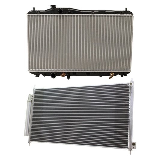 2-Piece Kit A/C Condenser, includes (1) A/C Condenser and (1) Radiator, 2.0L Eng., 4 Cyl.