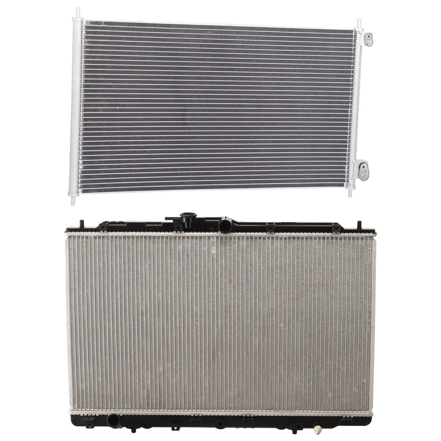 2-Piece Kit A/C Condenser, includes (1) A/C Condenser and (1) Radiator, 3.2L Eng., 6 Cyl.