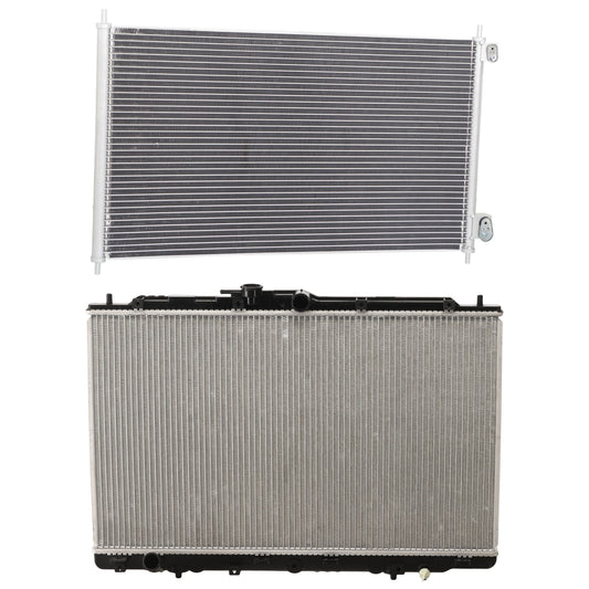 2-Piece Kit A/C Condenser, includes (1) A/C Condenser and (1) Radiator, 3.2L Eng., 6 Cyl.