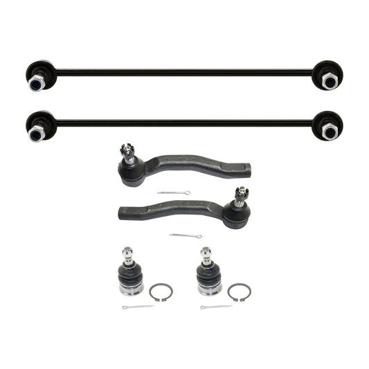 6-Piece Kit Front Sway Bar Link, Includes (2)Ball Joint, (2)Sway Bar Link and (2)Tie Rod End