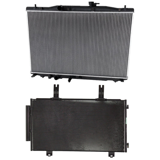 2-Piece Kit A/C Condenser, includes (1) A/C Condenser and (1) Radiator, 2.0L Eng., 4 Cyl.
