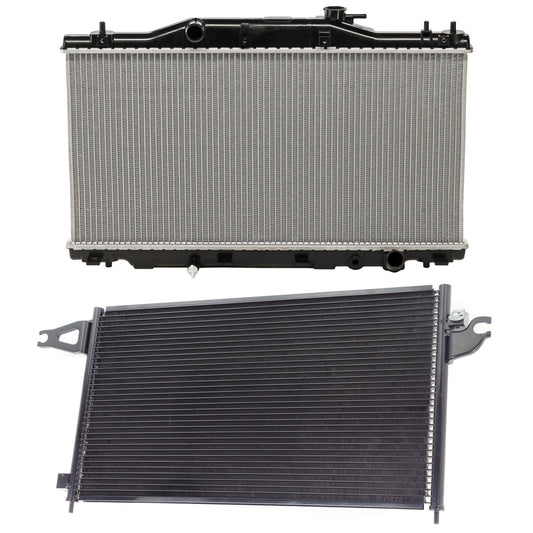 2-Piece Kit A/C Condenser, includes (1) A/C Condenser and (1) Radiator, 2.0L Eng., 4 Cyl.