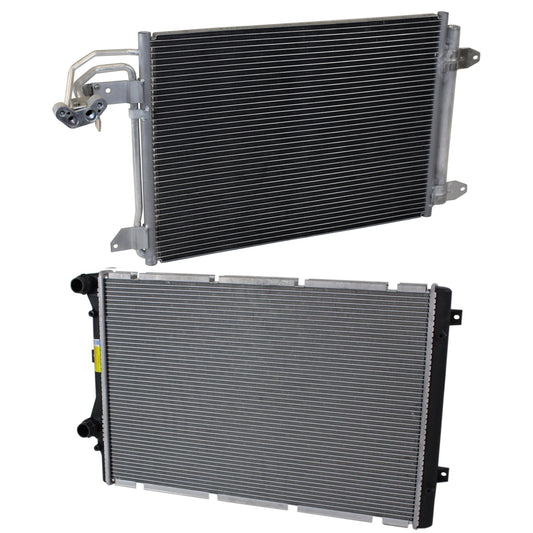2-Piece Kit A/C Condenser, includes (1) A/C Condenser and (1) Radiator, 2.0L Eng., 4 Cyl.