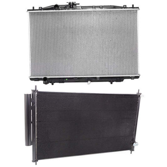 2-Piece Kit A/C Condenser, includes (1) A/C Condenser and (1) Radiator, 3.5L Eng., 6 Cyl.