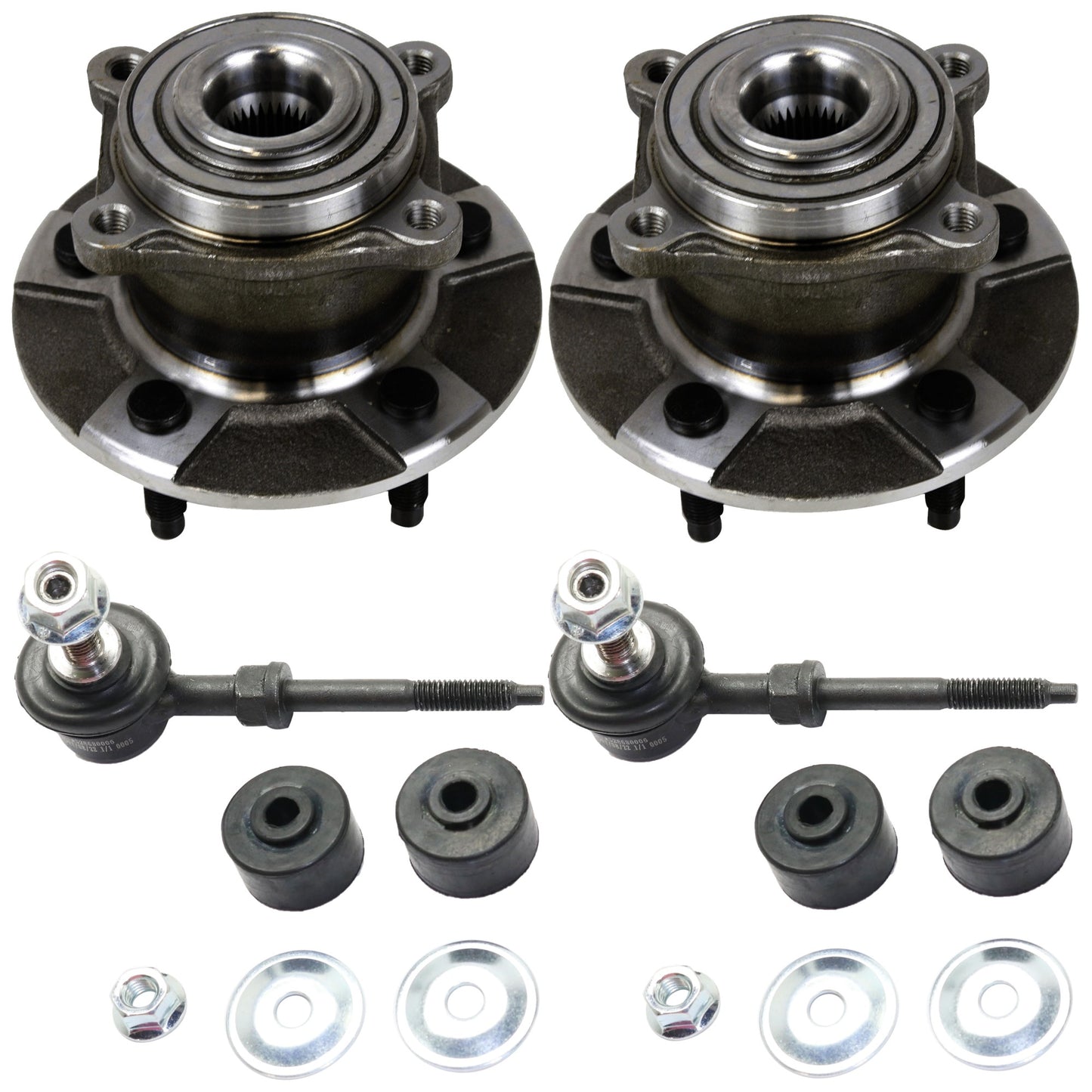 4-Piece Kit Suspension Kit, Includes (2) Sway Bar Link and (2) Wheel Hub