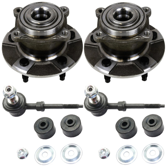 4-Piece Kit Suspension Kit, Includes (2) Sway Bar Link and (2) Wheel Hub