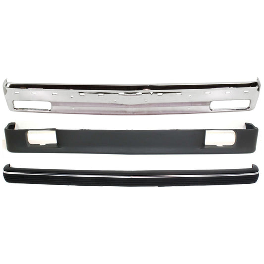 3-Piece Kit, Front Bumper, Chrome, Includes (1) Bumper, (1) Bumper Trim, and (1) Valance