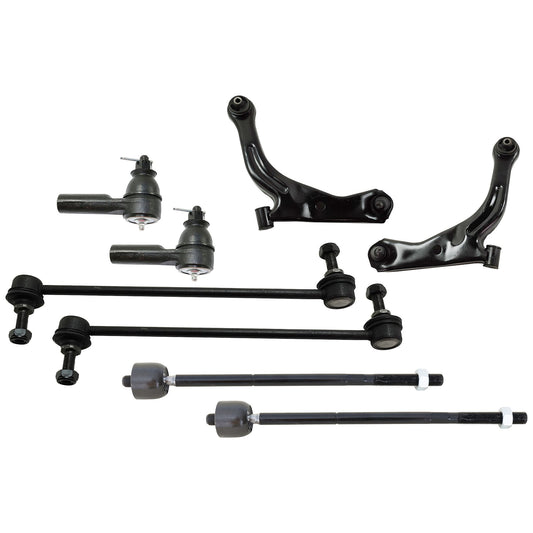 8-Piece Kit Front, Driver and Passenger Side Suspension Kit, Includes (2) Control Arm, (2) Sway Bar Link and (4) Tie Rod End