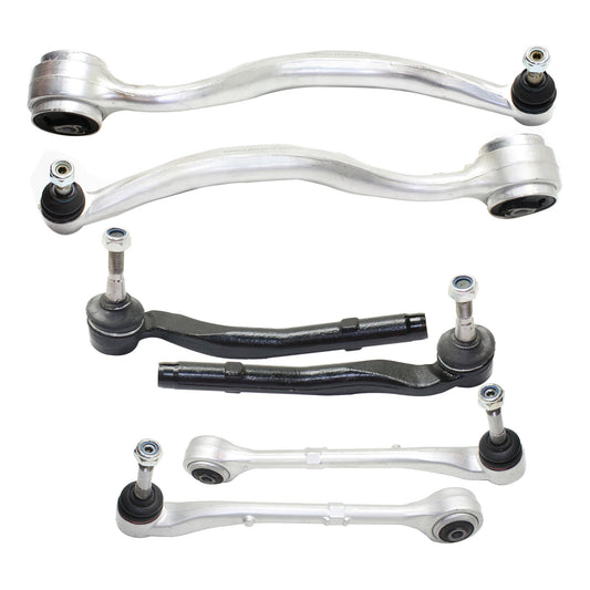 6-Piece Kit Front, Driver and Passenger Side Suspension Kit, Includes (4) Control Arm and (2) Tie Rod End