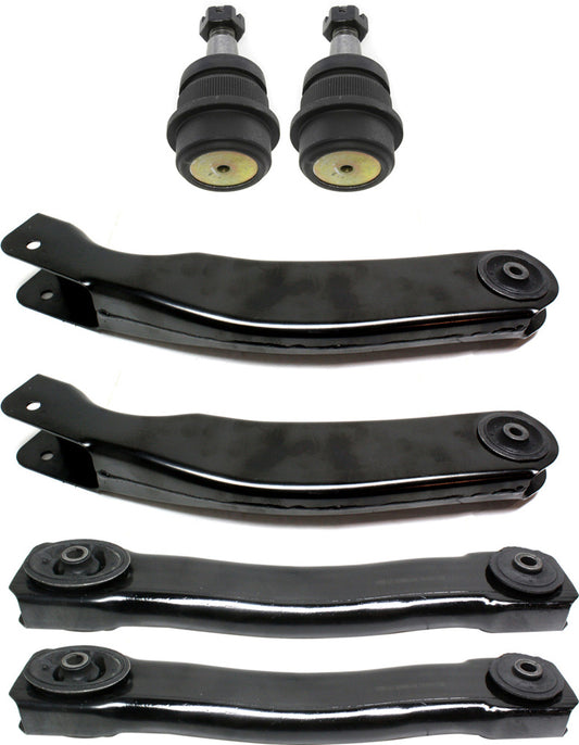 6-Piece Kit Front, Driver and Passenger Side, Upper and Lower Control Arm Kit, Includes (2) Ball Joint and (4) Control Arm