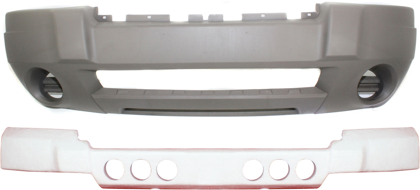 2-Piece Kit, Front Textured Bumper Cover, Includes (1) Bumper Absorber and (1) Bumper Cover