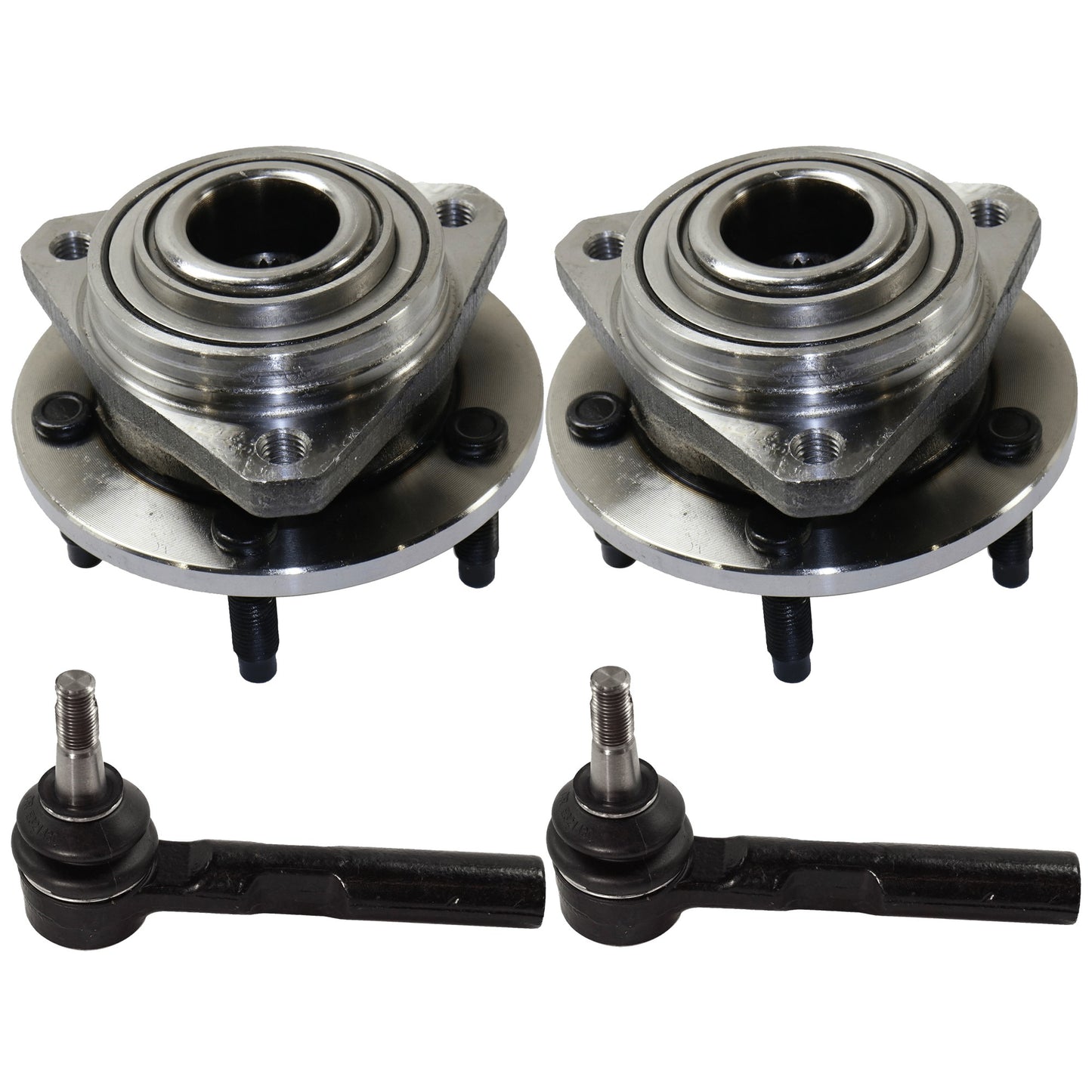 4-Piece Kit Suspension Kit, Includes (2) Wheel Hub and (2) Tie Rod End