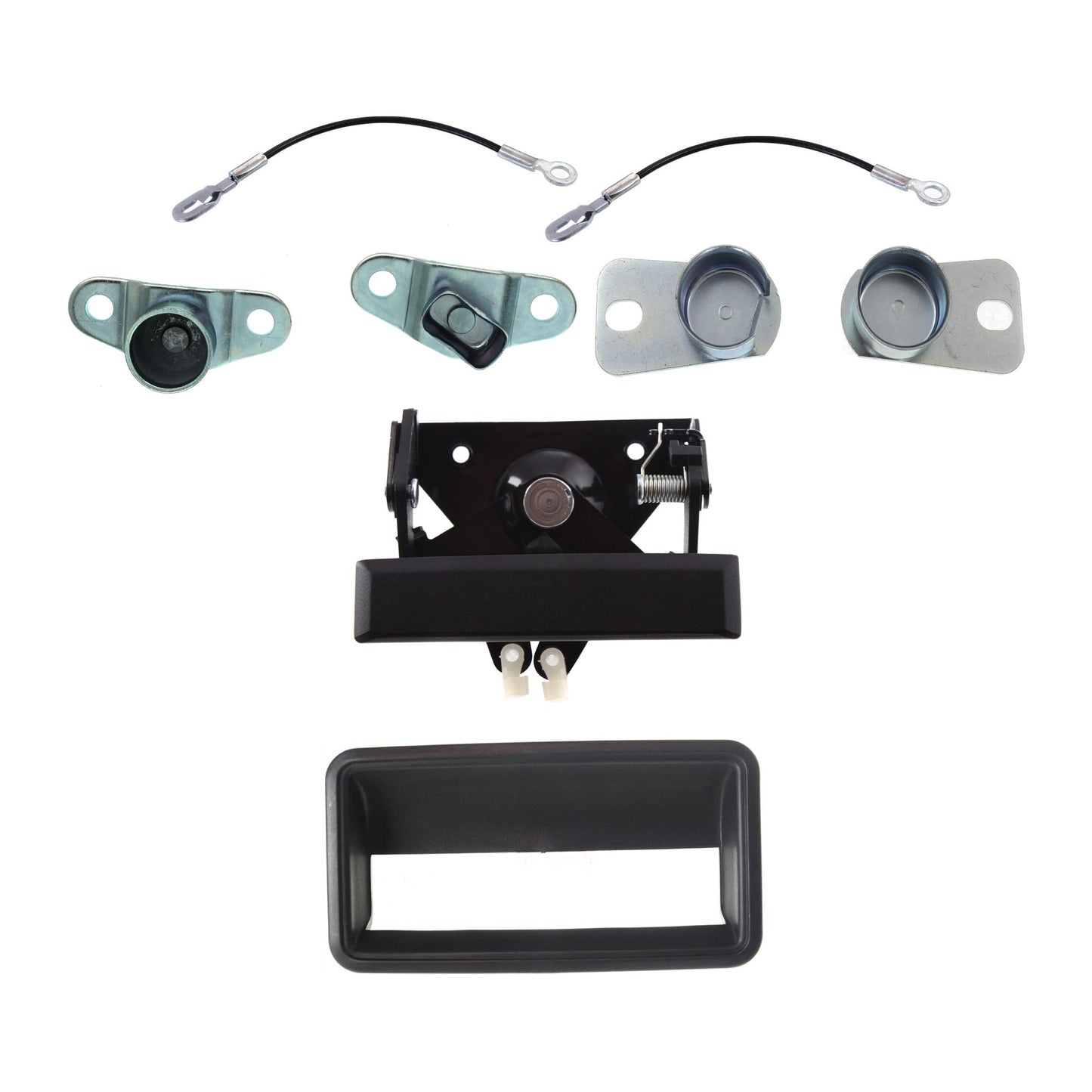 6-Piece Kit Driver and Passenger Side Tailgate Hinge, Includes (2) Tailgate Hinge, (2) Tailgate Handle and (2) Tailgate Cable