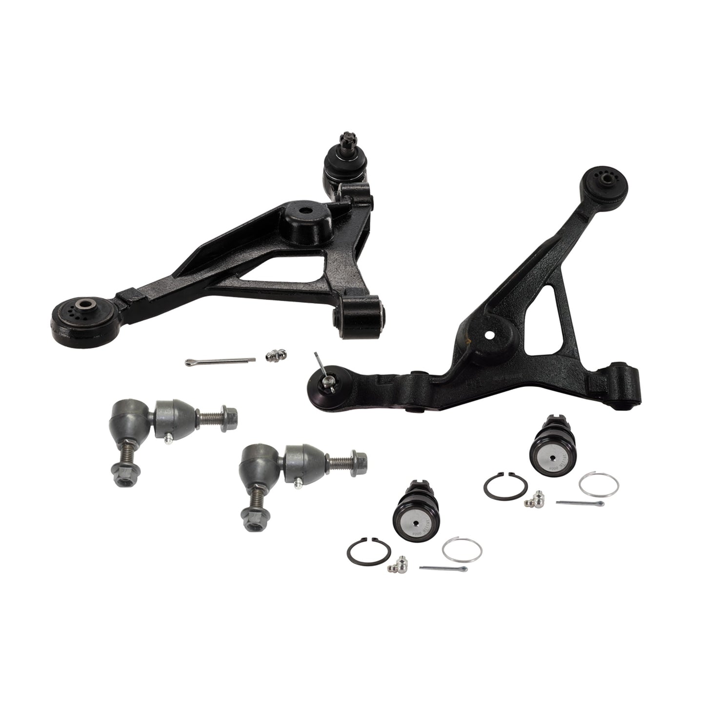 6-Piece Kit Front, Driver and Passenger Side, Lower Control Arms, Includes (2) Ball Joint, (2) Control Arm, and (2) Sway Bar Link