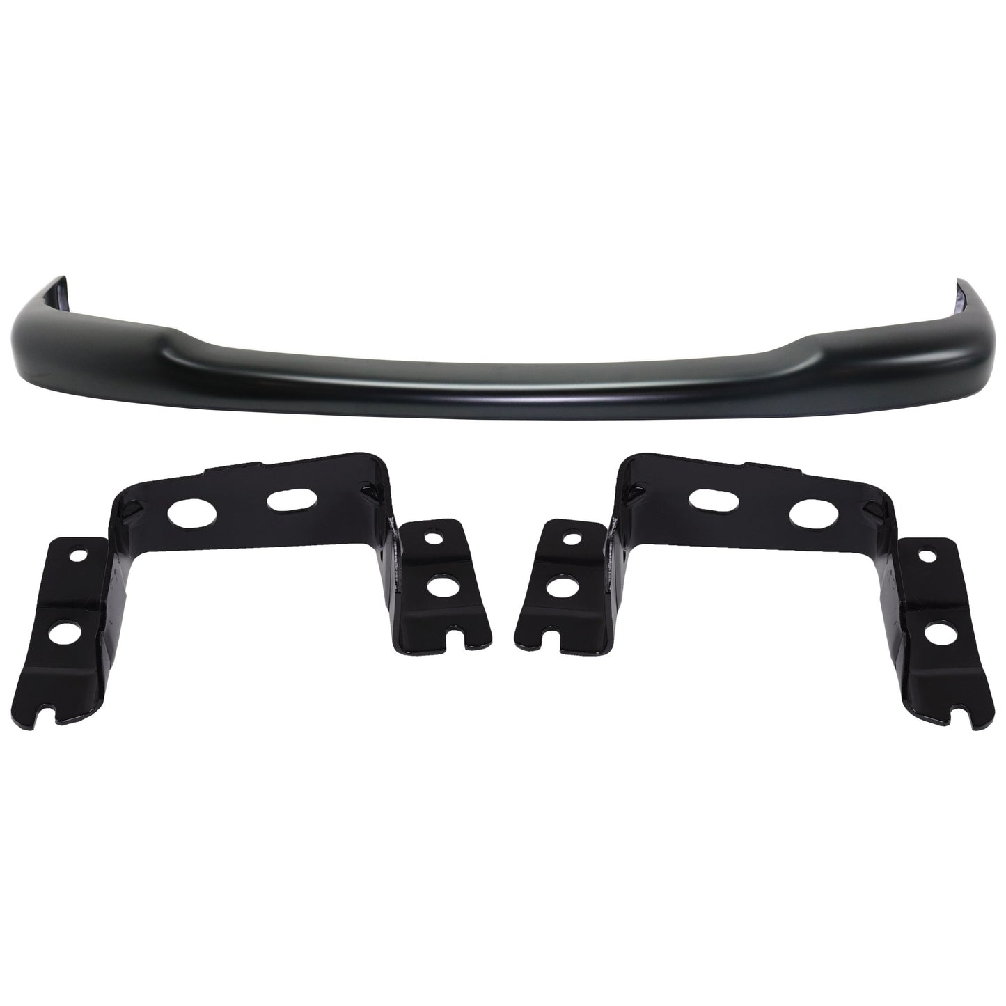 3-Piece Kit, Front Bumper, Painted Black, Includes (1) Bumper and (2) Bumper Bracket