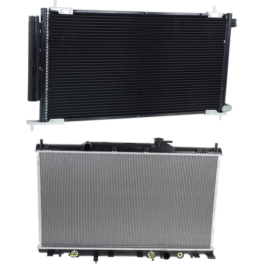 2-Piece Kit Radiator, 2.4L, 4Cyl, Includes (1) Radiator and (1) A/C Condenser