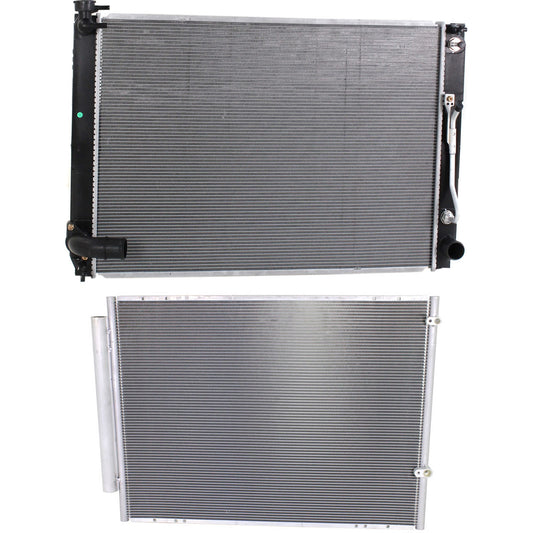 2-Piece Kit Radiator, Includes (1) A/C Condenser and (1) Radiator