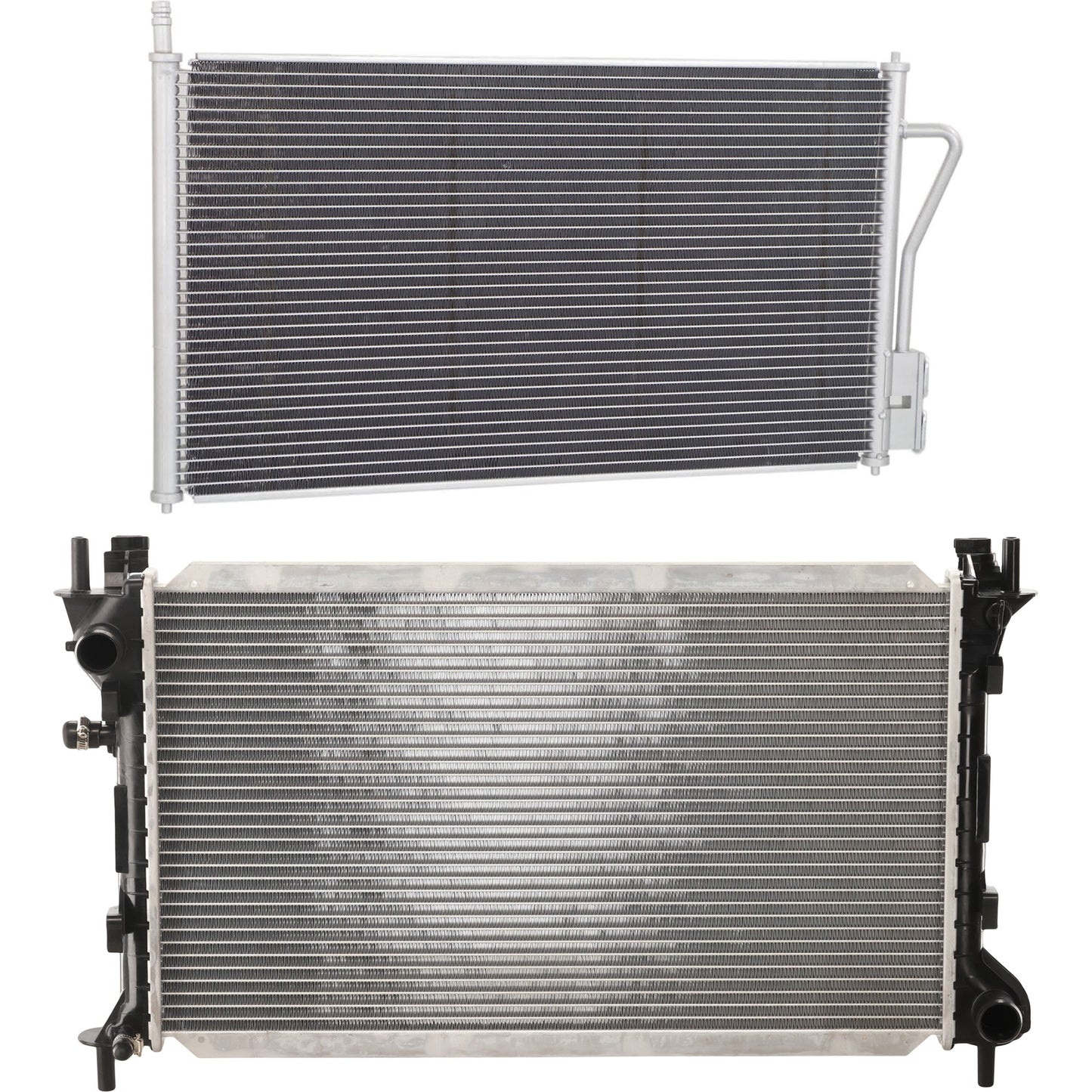 2-Piece Kit Radiator, 4 Cyl 2.0L Engine, Includes (1) A/C Condenser and (1) Radiator