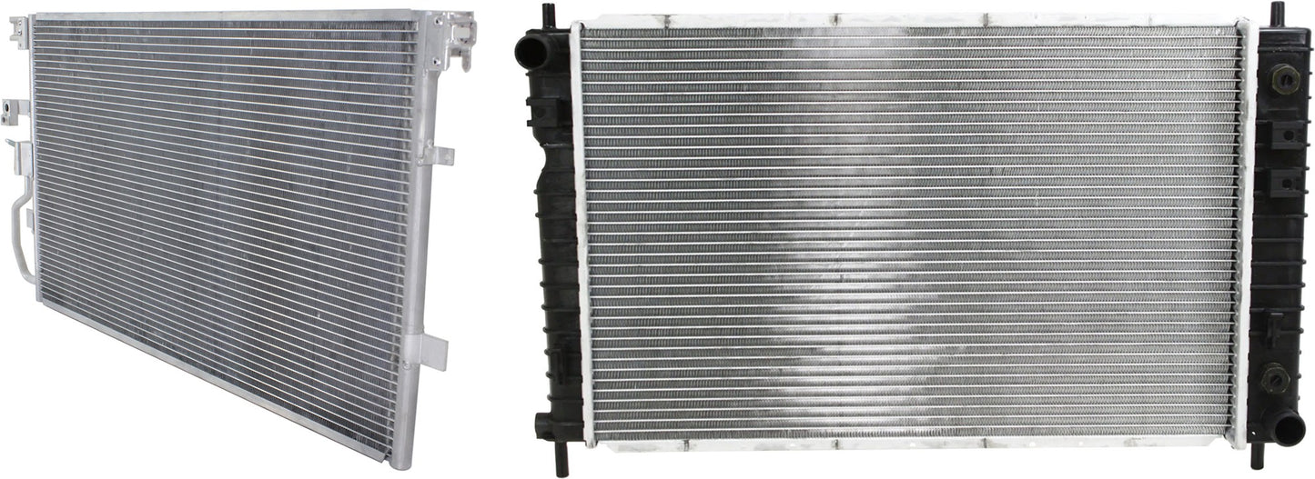 2-Piece Kit Radiator, 6 Cyl 3.4L Engine, Includes (1) A/C Condenser and (1) Radiator