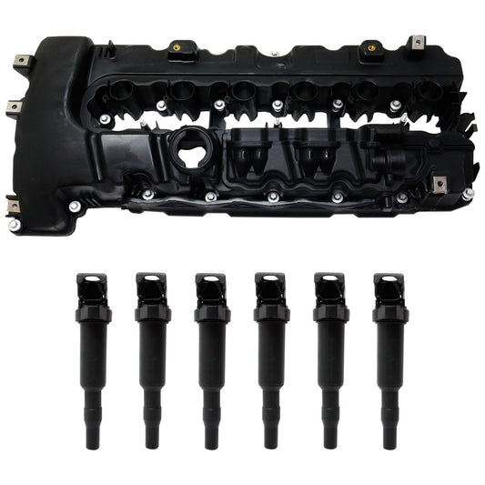 Комплект из 7 клапанных крышек, включает (6) катушек зажигания и (1) клапанную крышку