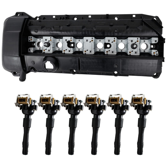 Комплект из 7 клапанных крышек, включает (6) катушек зажигания и (1) клапанную крышку