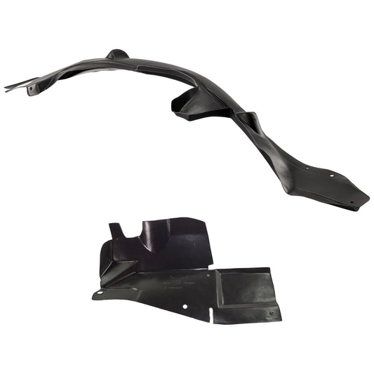 2-Piece Kit Front, Passenger Side Fender Liner, Includes (1) Engine Splash Shield and (1) Fender Liner