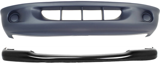2-Piece Kit, Front, Lower Primed Bumper Cover, For Models With 2-Piece Bumper, Includes (1) Bumper and (1) Bumper Cover