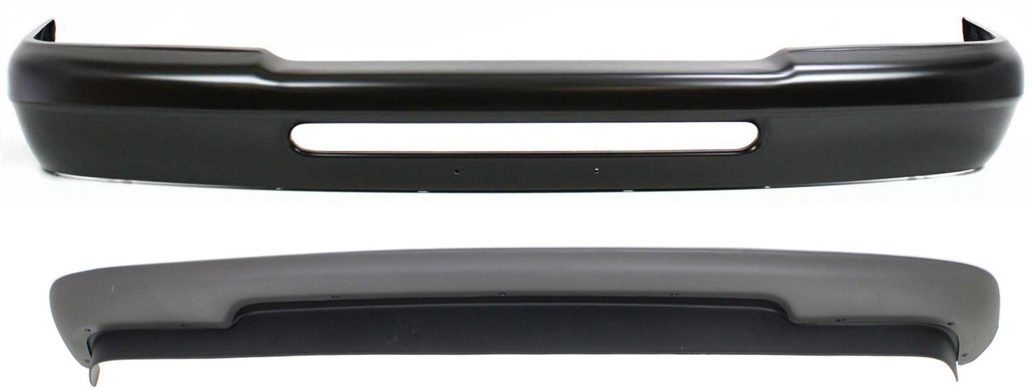 2-Piece Kit, Front Bumper, Painted Black, Includes (1) Bumper and (1) Valance