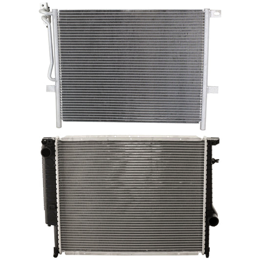 2-Piece Kit A/C Condenser, includes (1) A/C Condenser and (1) Radiator, 2.5L, 2.8L Eng., 6 Cyl.