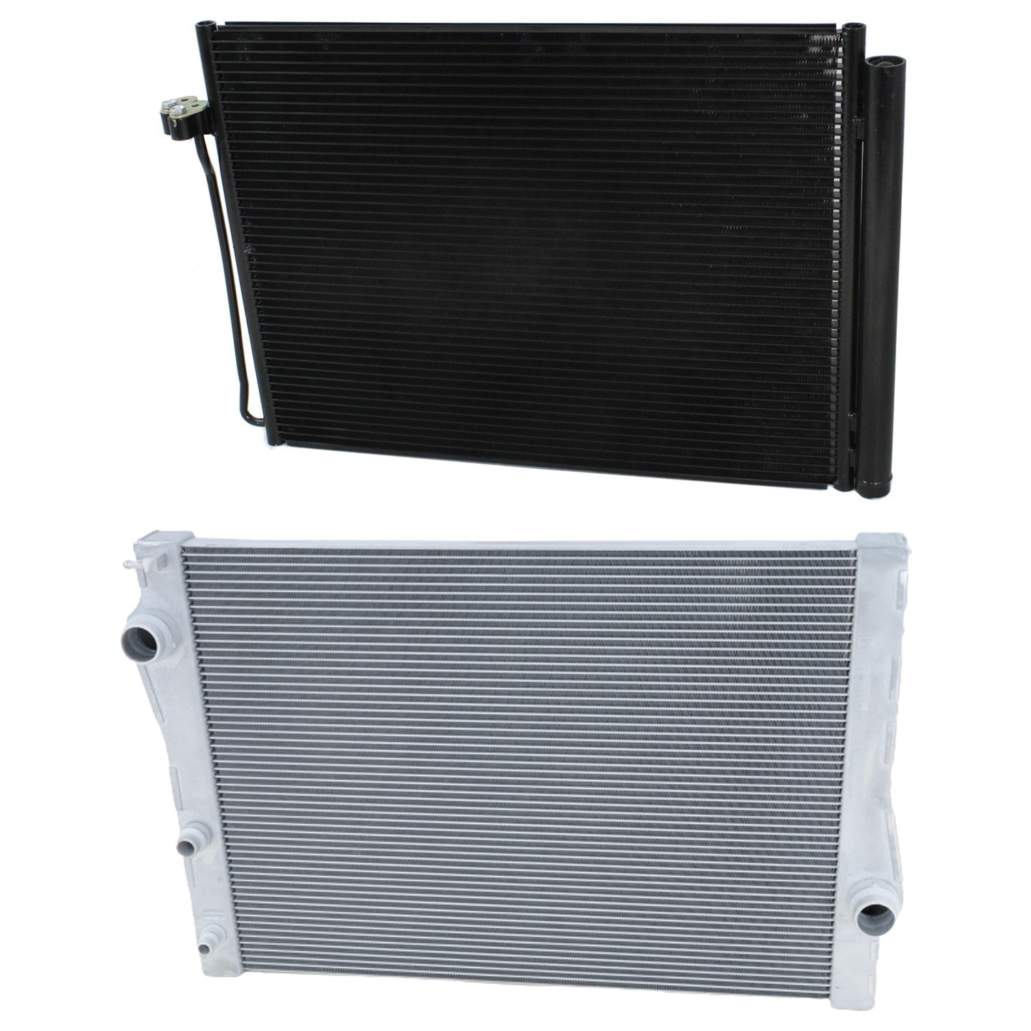 2-Piece Kit A/C Condenser, includes (1) A/C Condenser and (1) Radiator, 3.0L Eng., 6 Cyl.