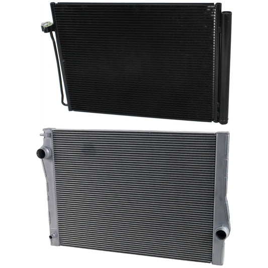 2-Piece Kit A/C Condenser, includes (1) A/C Condenser and (1) Radiator, 3.0L Eng., 6 Cyl.