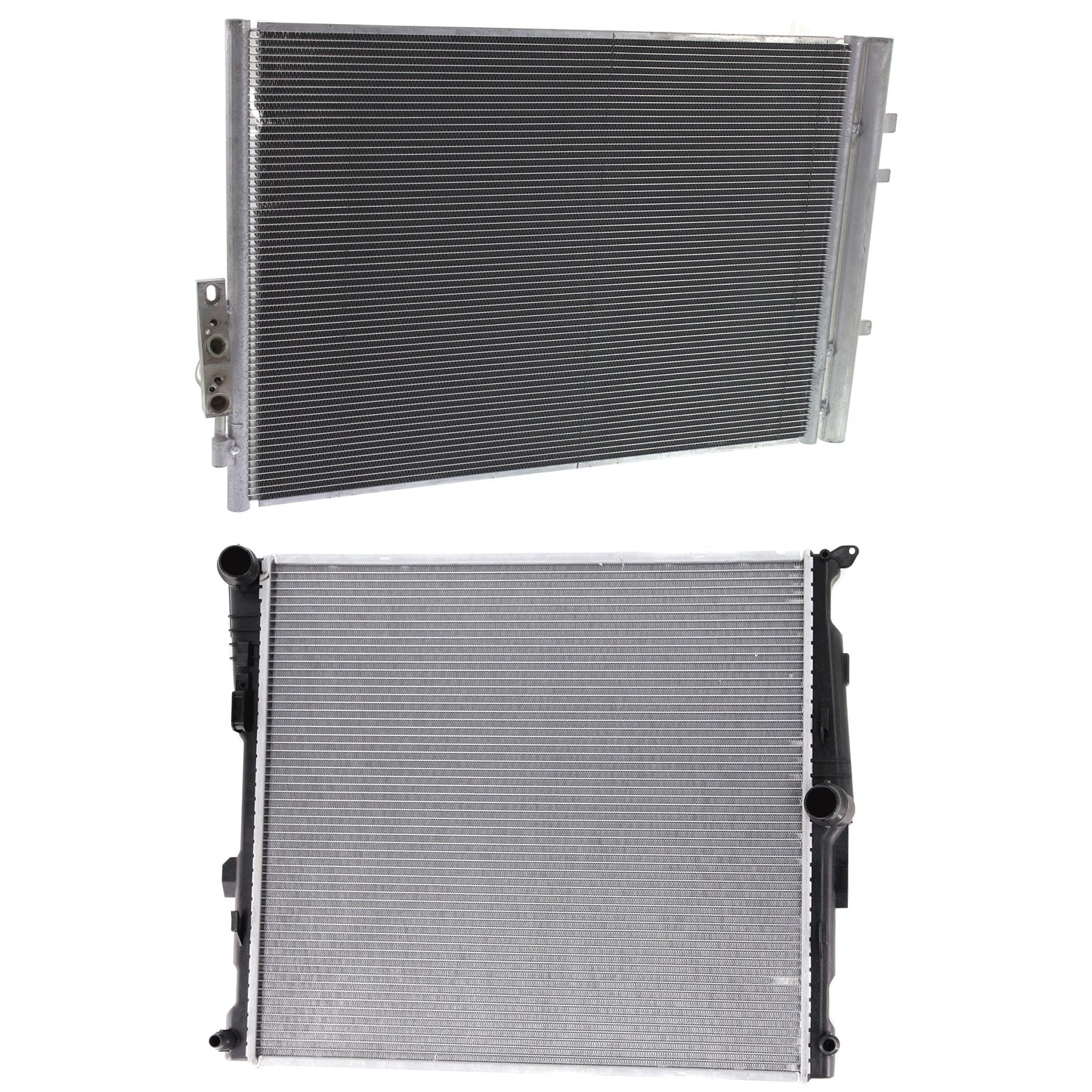2-Piece Kit A/C Condenser, includes (1) A/C Condenser and (1) Radiator, 3.0L Eng., 6 Cyl.