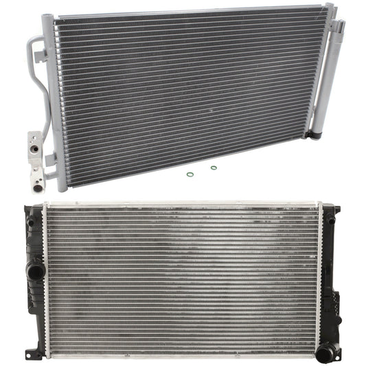 2-Piece Kit A/C Condenser, includes (1) A/C Condenser and (1) Radiator, 2.0L Eng., 4 Cyl., (435I/M235I, 3.0L Eng., 6 Cyl.)