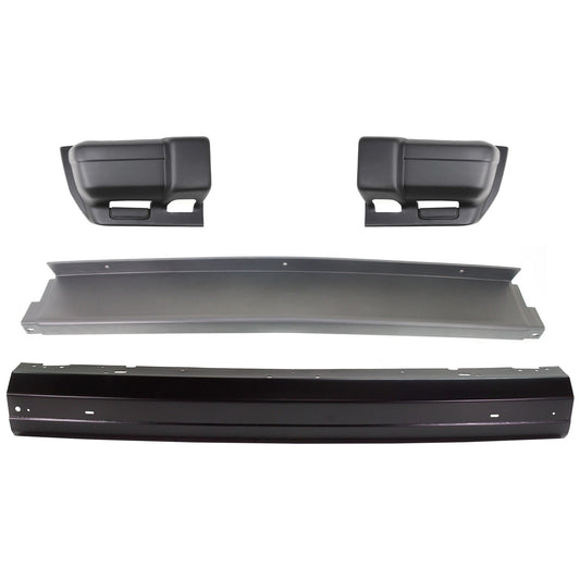 4-Piece Kit, Front Bumper, Painted Black, Includes (1) Bumper, (2) Bumper End, and (1) Valance