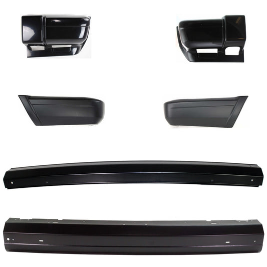 6-Piece Kit, Front Bumper, Sport Utility, Canada or USA Built Vehicle, Painted Black, Includes (2) Bumper and (4) Bumper End