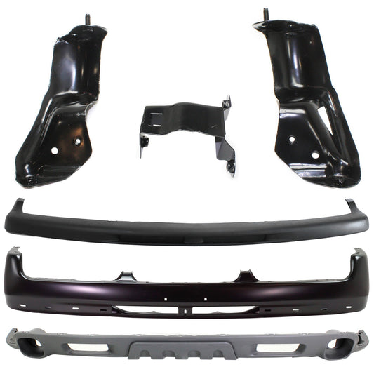 4-Piece Kit Front Bumper Primed, Includes (1) Bumper, (1) Valance, (1) Bumper Bracket and (1) Bumper Trim